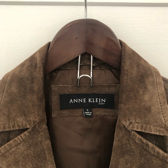 Anne Klein Brown Suede Jacket - Picture 2 of 3